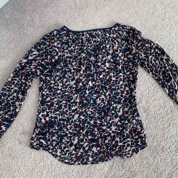 LOFT Button Down Sheer Blouse Sz S - Picture 8 of 8